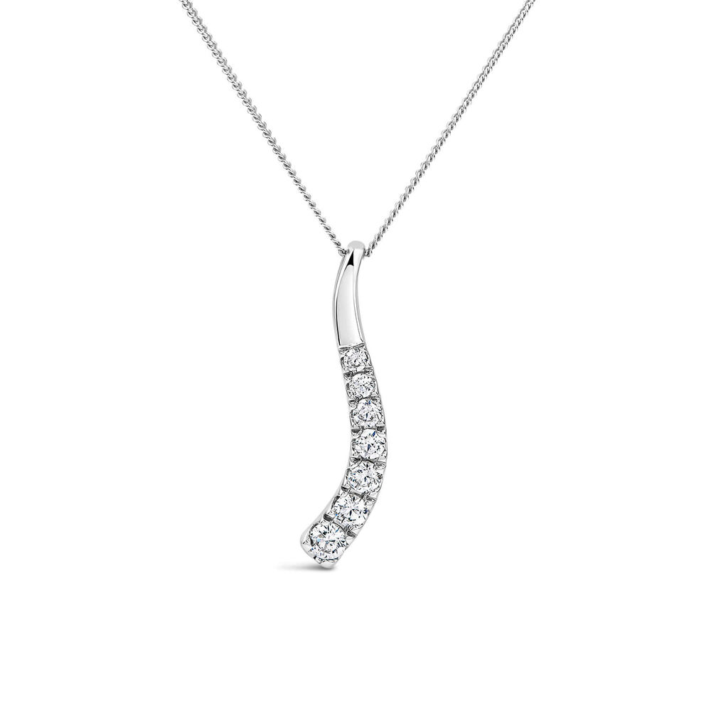 9ct White Gold 0.33ct Diamond Eternal Journey Pendant